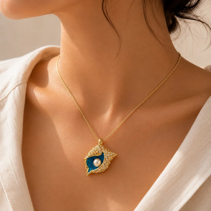 Pearl Gold Shell Necklace
