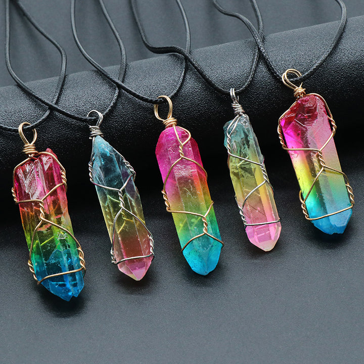 Tree of Life crystal pendant necklace