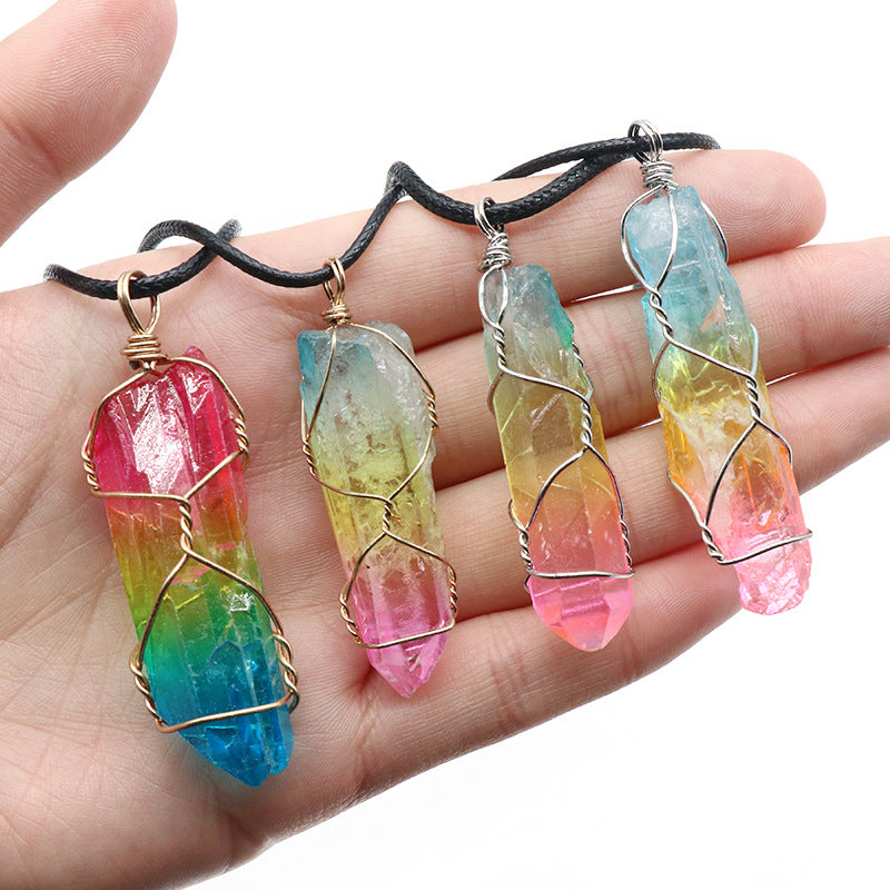 Tree of Life crystal pendant necklace