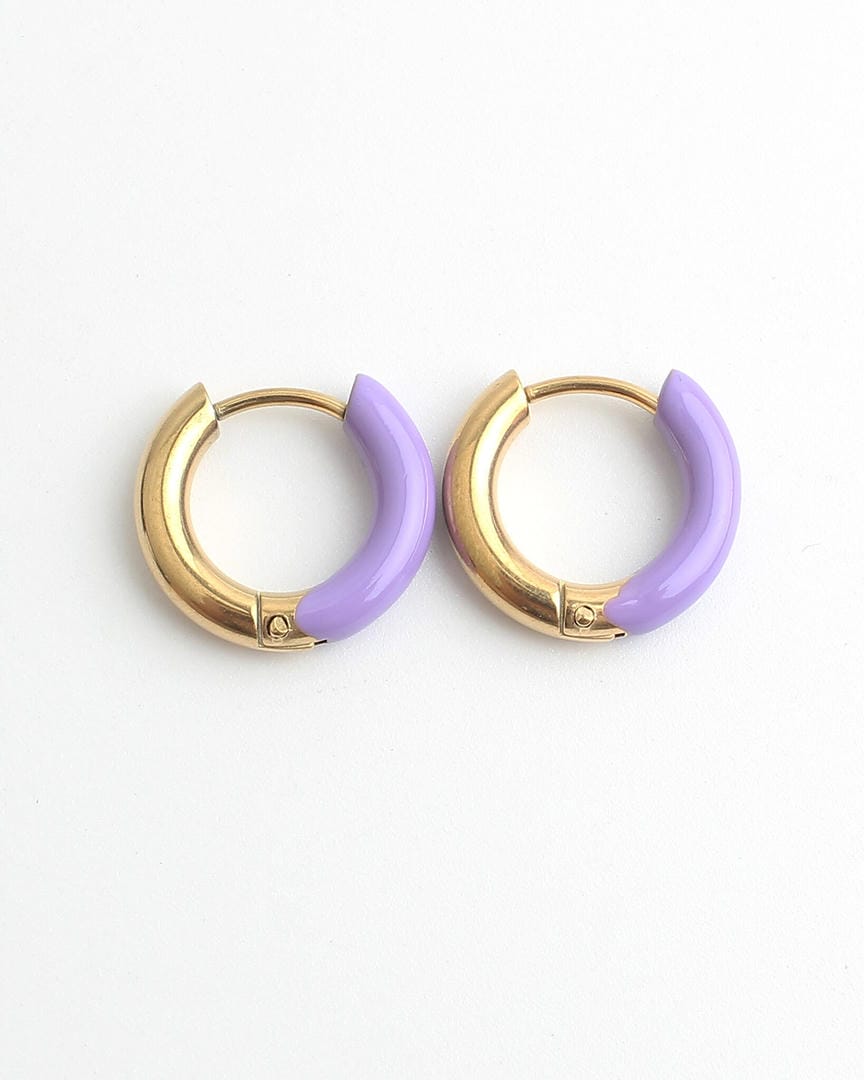 Happy colorful Hoop Earrings