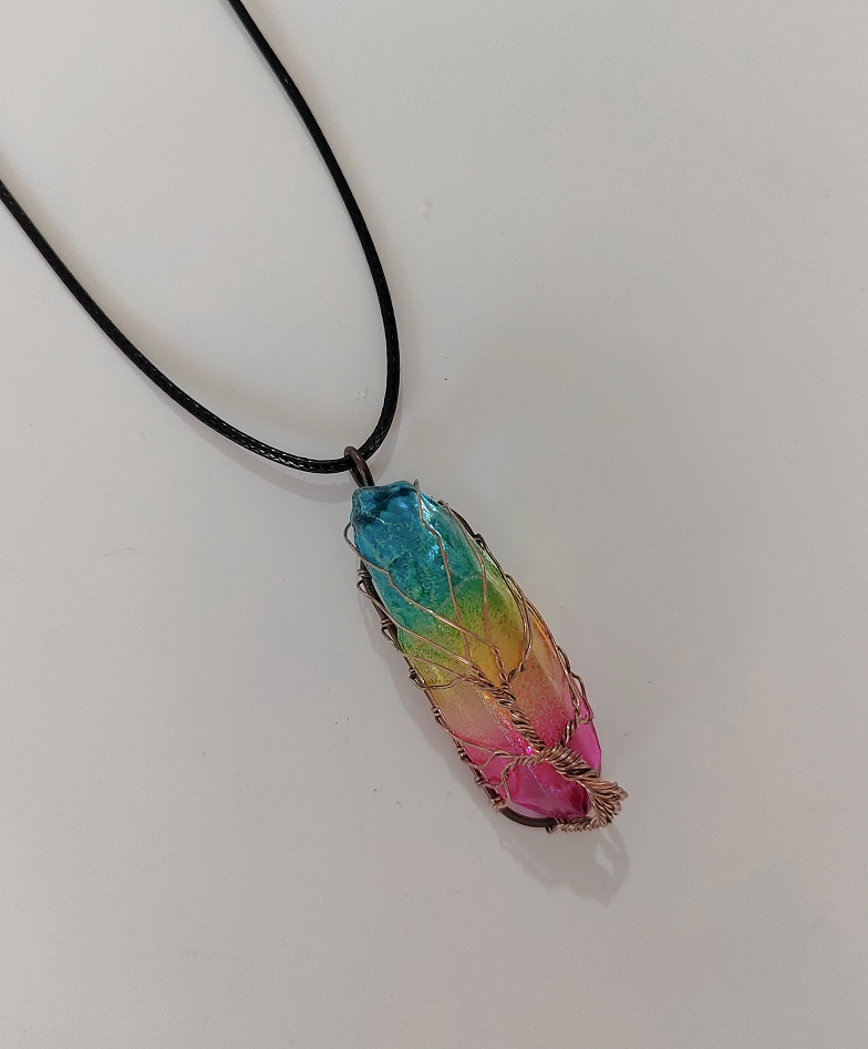 Tree of Life crystal pendant necklace