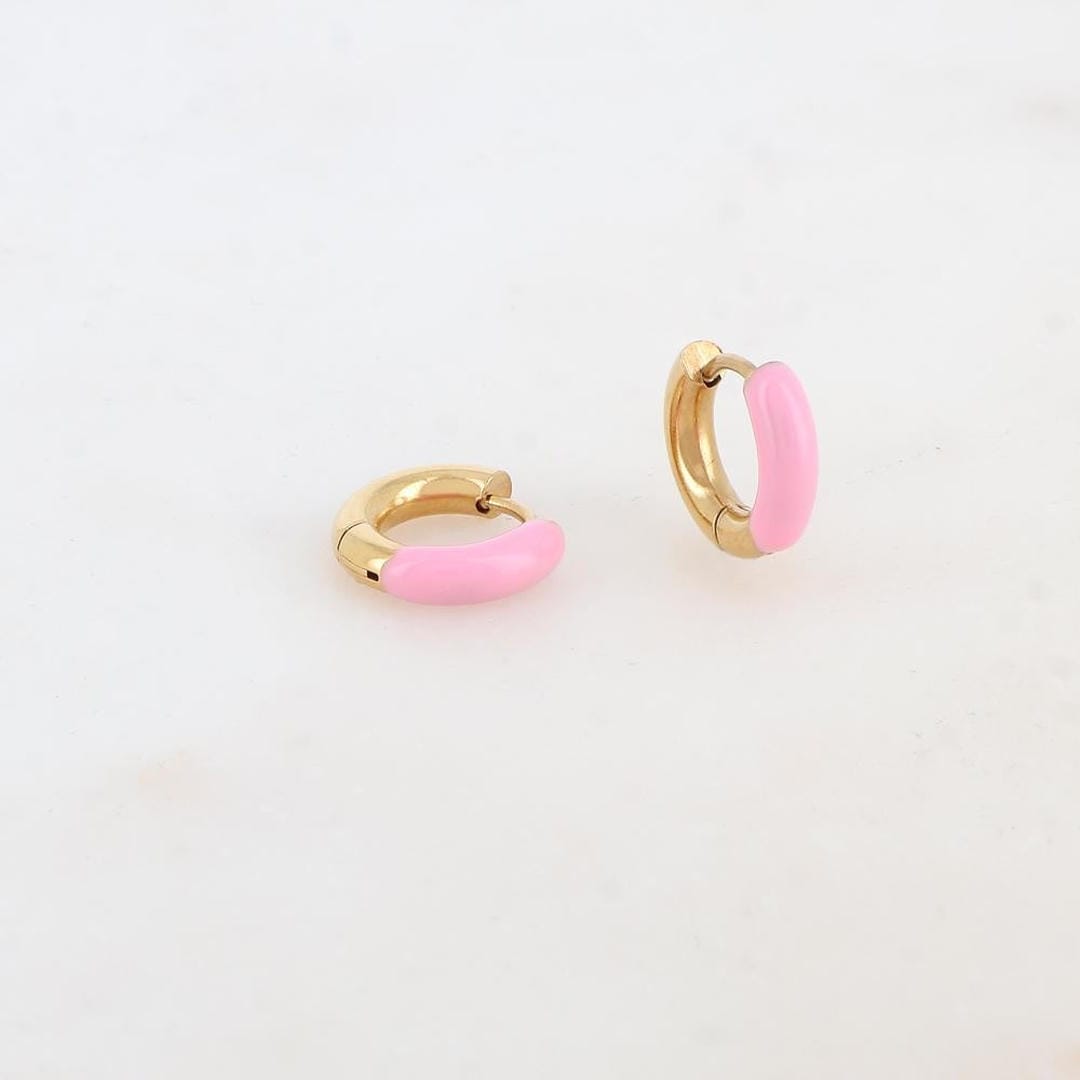 Happy colorful Hoop Earrings