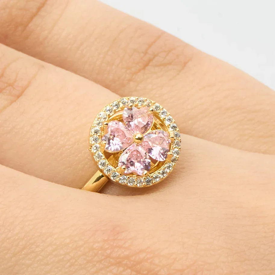 Golden Bloom Spinner Ring