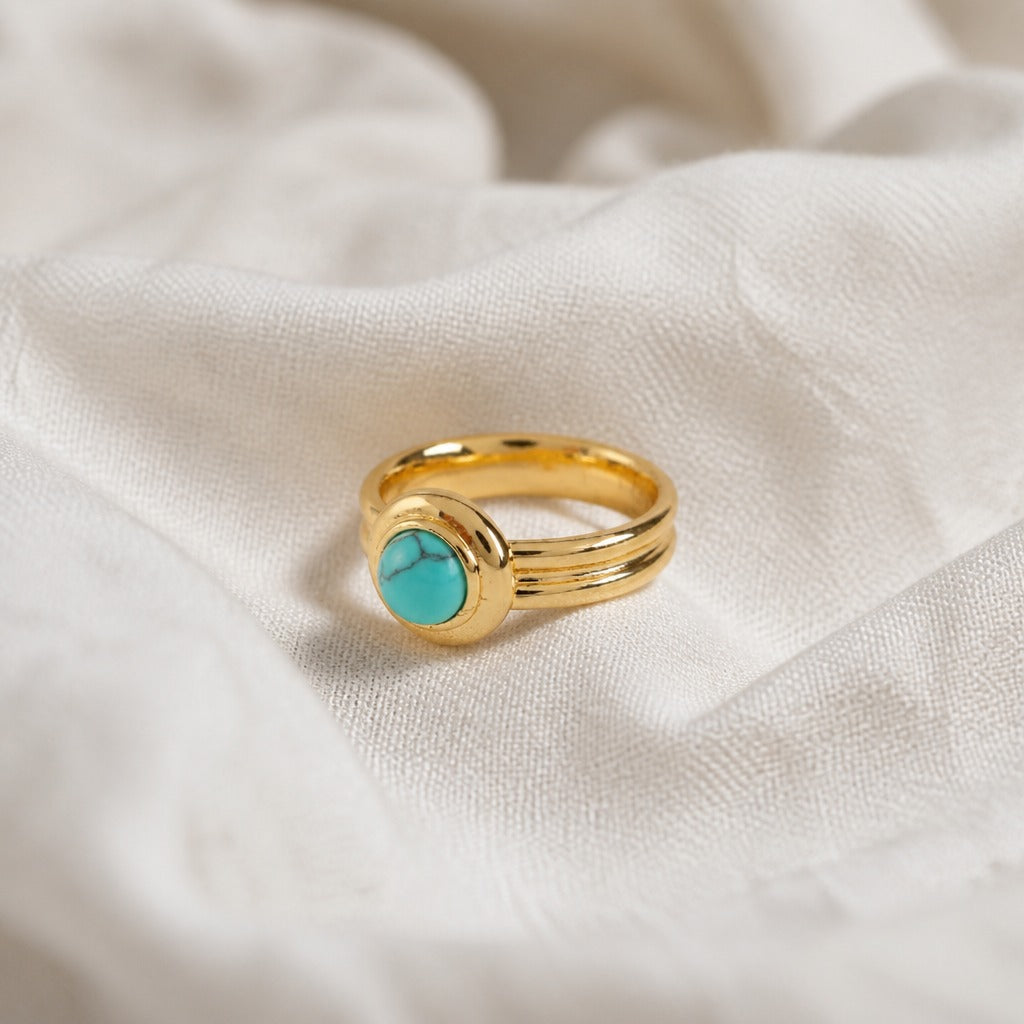 Bohemian Layered Turquoise Stone Ring