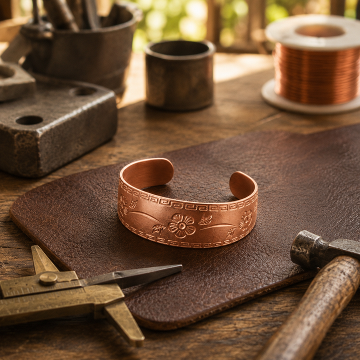 Fret Copper Bracelet