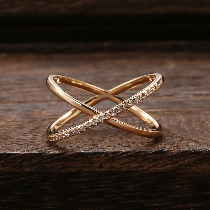 Prestigious Crossover Zirconia Shine Ring