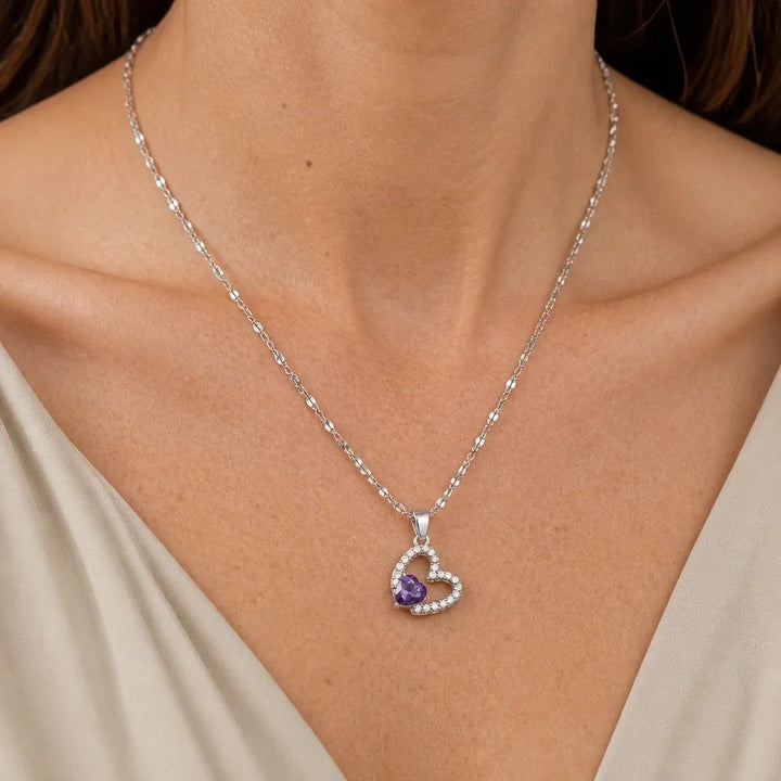 Heart Shape Zirconia Pendant Necklace