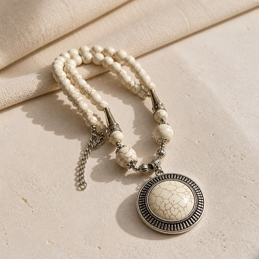 Natural Turquoise Stone Pendant Necklace
