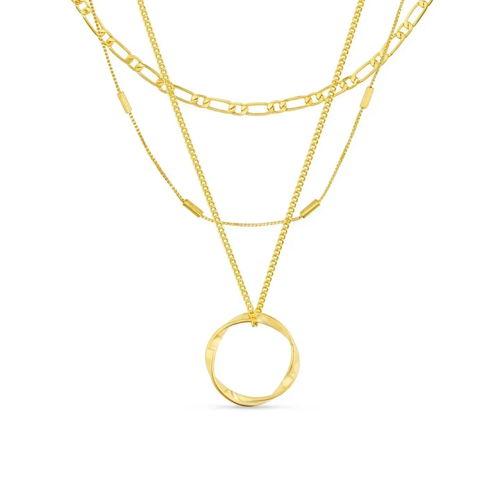 Triple Strand Layer Necklace