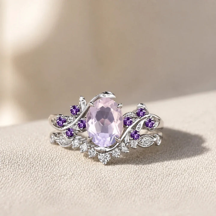 Oval Cut Silver Ring