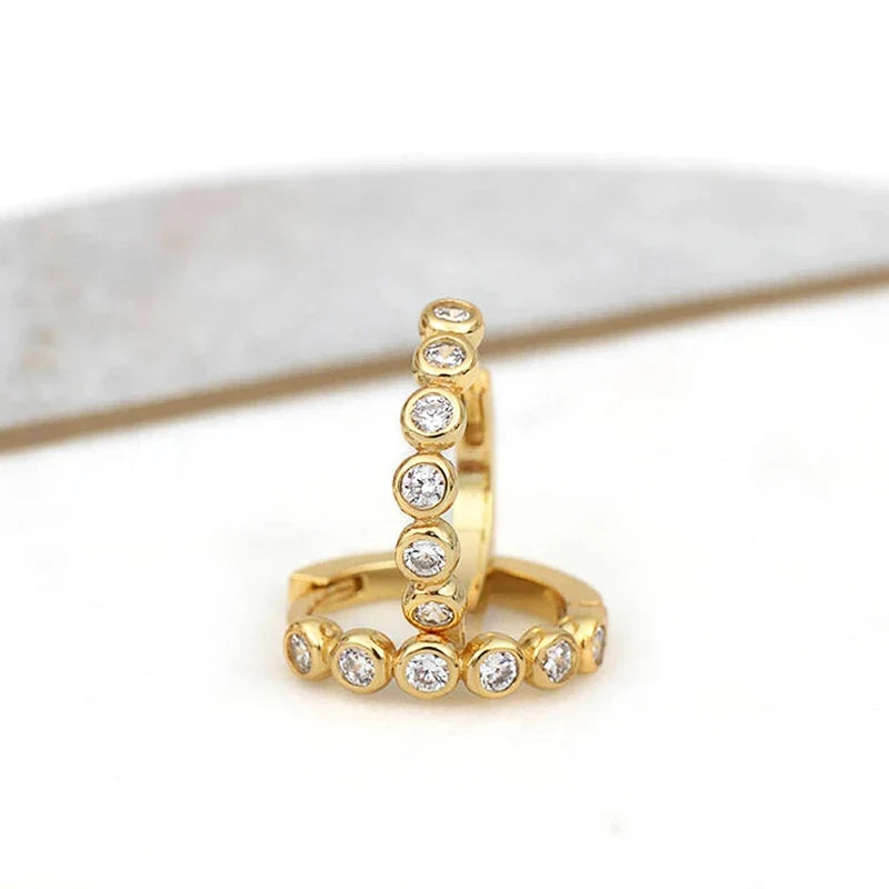 Luxe Fashion Zirconia Hoop Earrings
