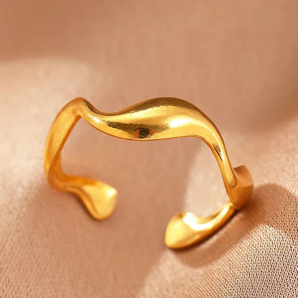 Sculpted Gold Statement Ring