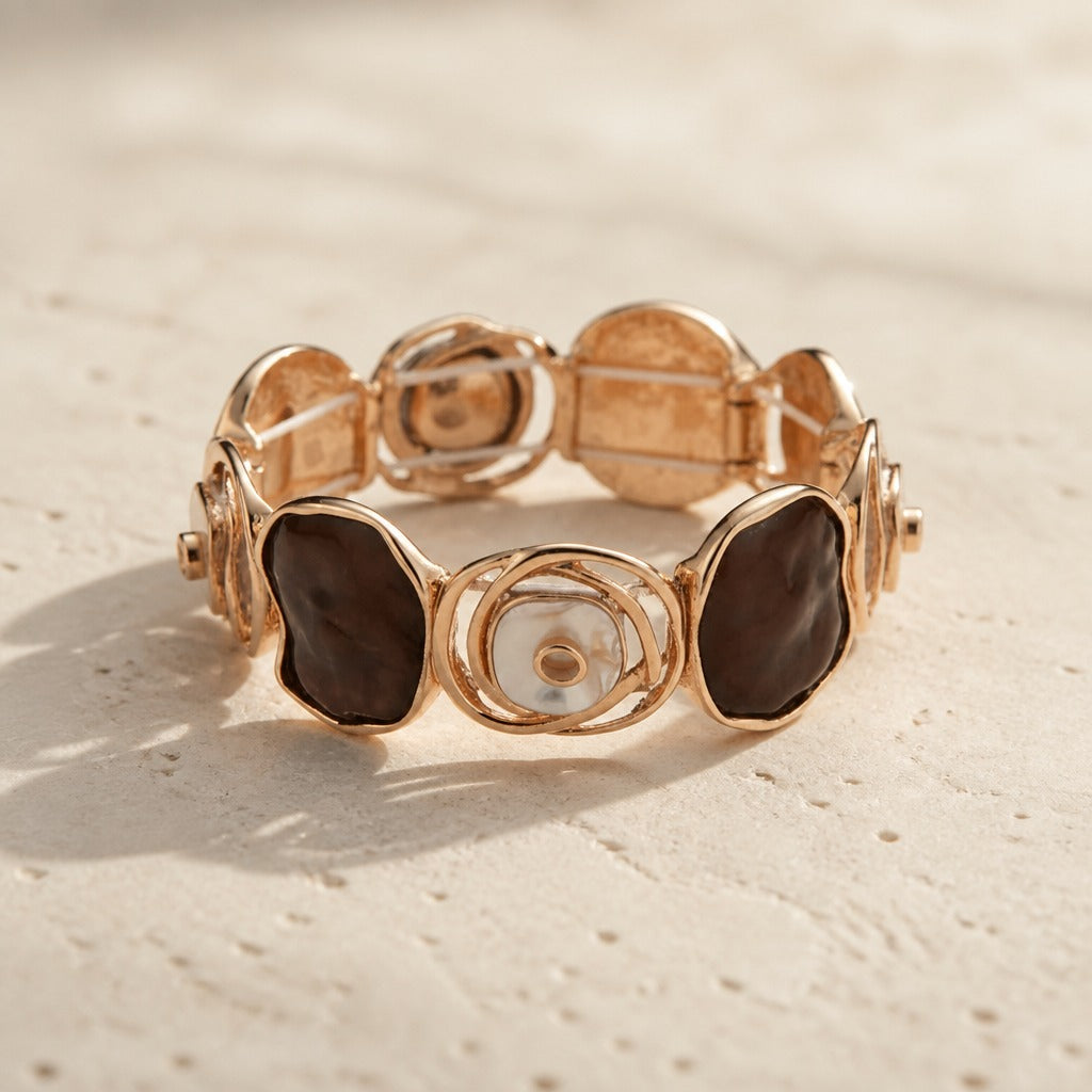Shell &amp; Stone Rose Gold Bracelet