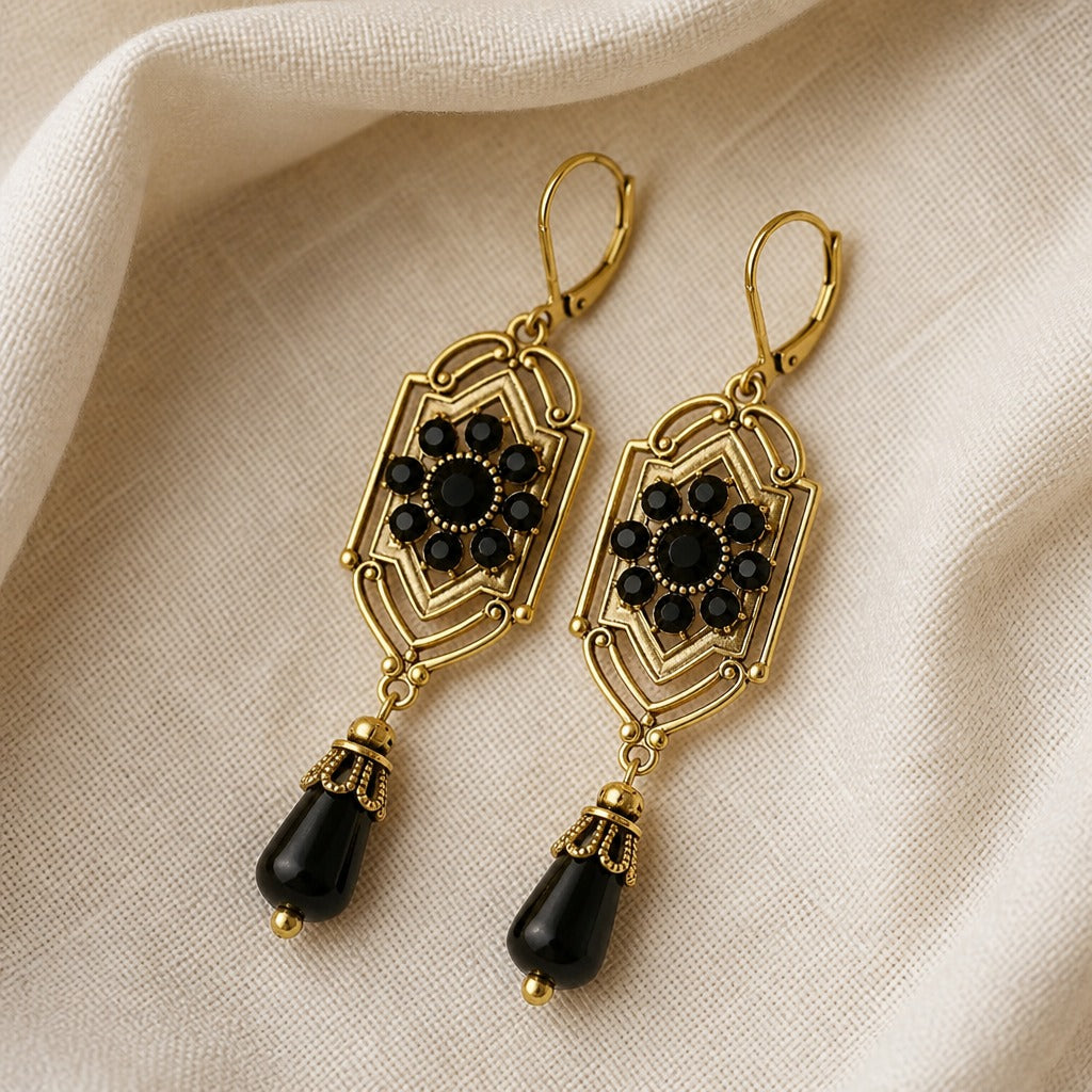 Victorian Azure Drop Earrings