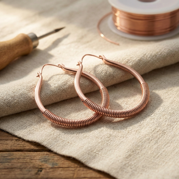 Copper Meadow Stream Earrings