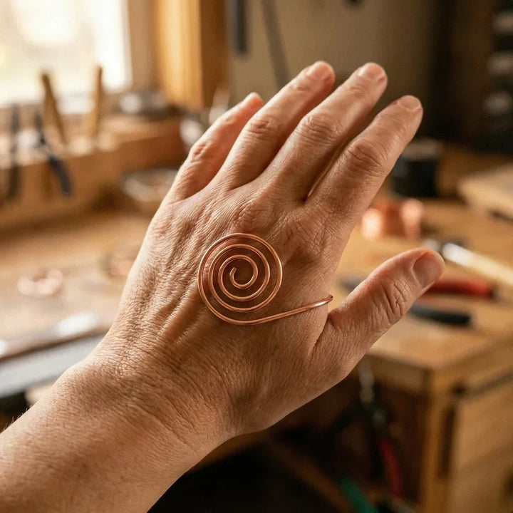 Copper Motion Spiral Cuff