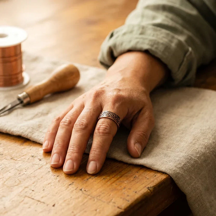 Burr Copper Infinity Band
