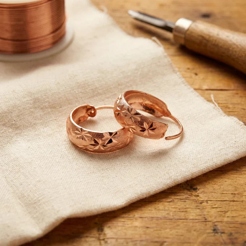 Celestial Dew Copper Earrings