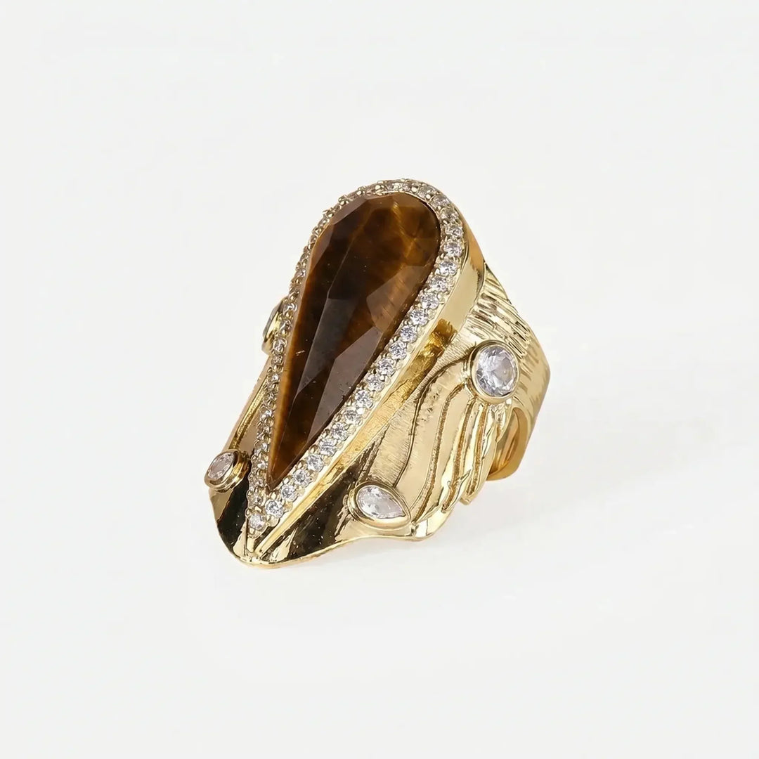 Iconic Teardrop Halo Ring