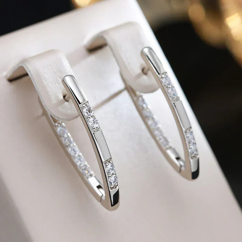Radiant Crystal Zirconia Earrings
