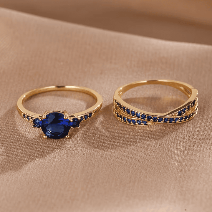 Emerald Duo Ring Set