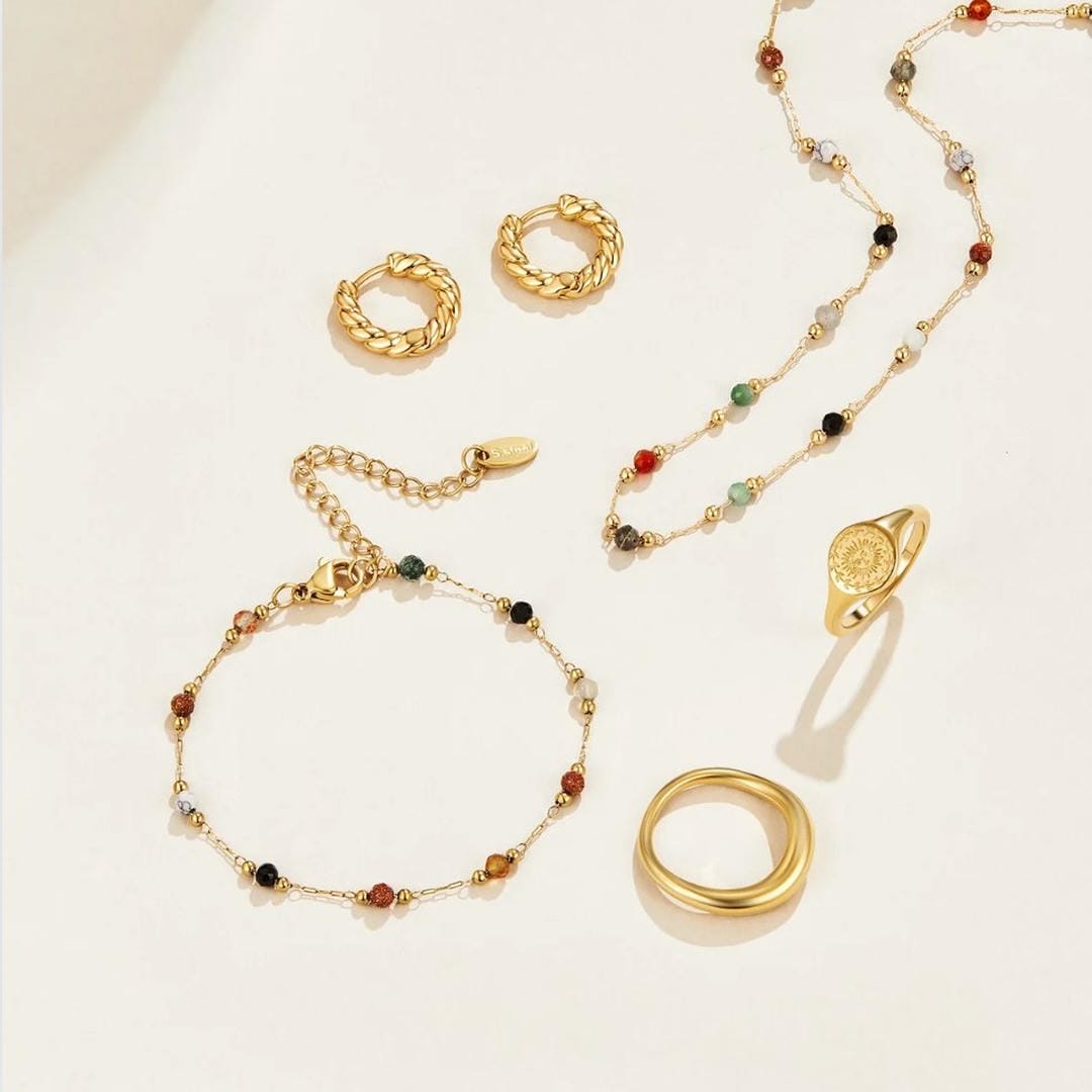 Serene Balance colored Gemstone Bracelet