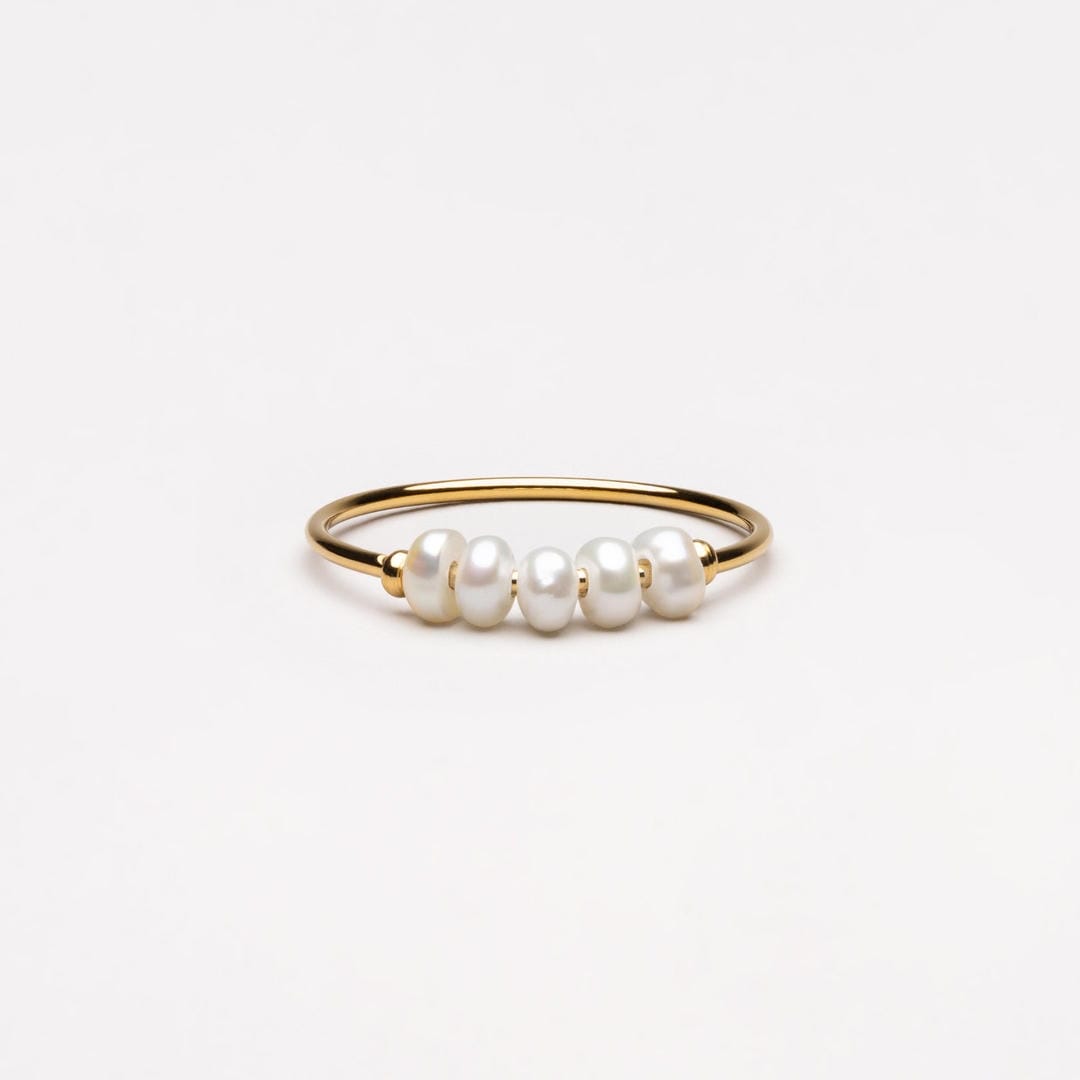 Dewdrop Five Pearl Statement Ring
