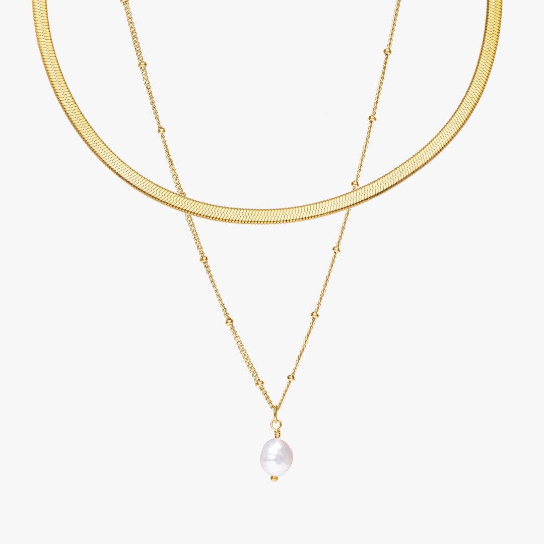 Lustre Line Pearl Choker Set